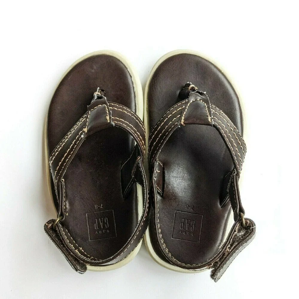Gap Leather Sandals Toddler 7 Brown
